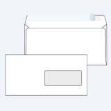 Obálka DL s páskou a okienkom (10ks) vpravo