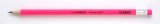 Grafitová ceruzka s gumou, HB,  STABILO "Neon" rúžová