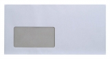 Obálka DL SM samolepiaca, s okienkom (bal.10 ks) vľavo 35x90