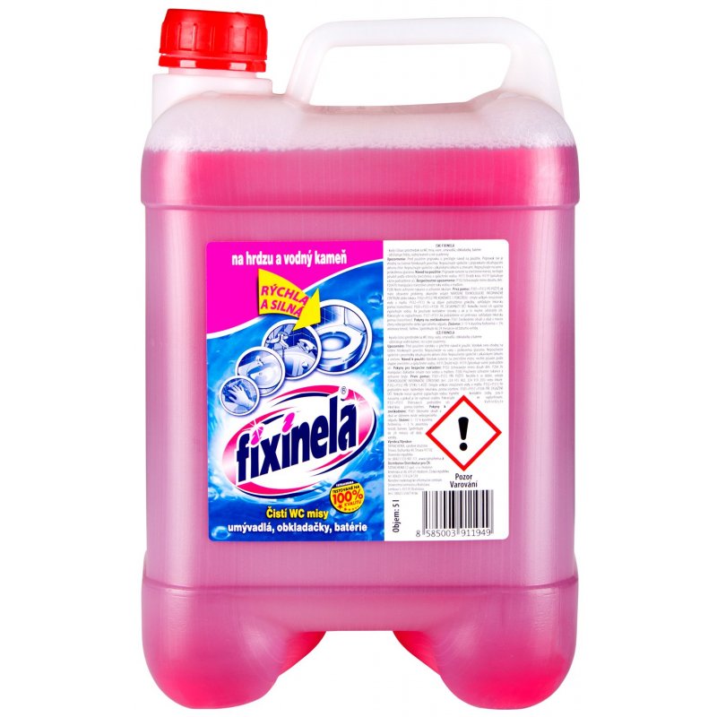 Fixinela 5l na hrdzu a vodný kameň
