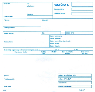 Faktúra - daň. doklad - 21x20 cm