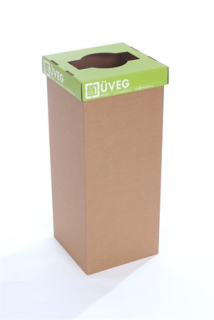 Smetný kôš na triedenie odpadkov, recyklovaný, 60 l, RECOBIN "Slim", zelený