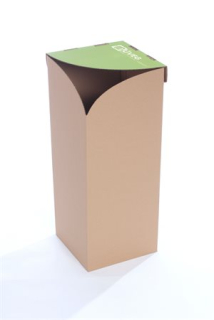 Smetný kôš na triedenie odpadkov, recyklovaný, 30 l, RECOBIN "Pro", zelený