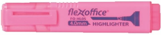 Zvýrazňovač, 4,0 mm, FLEXOFFICE "HL05", rúžový