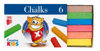 Krieda na tabuľu, ICO "Creative Kids", 6 rôznych farieb