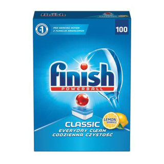 Tablety do umývačky riadu, 100 ks, FINISH "Powerball Classic", citrón